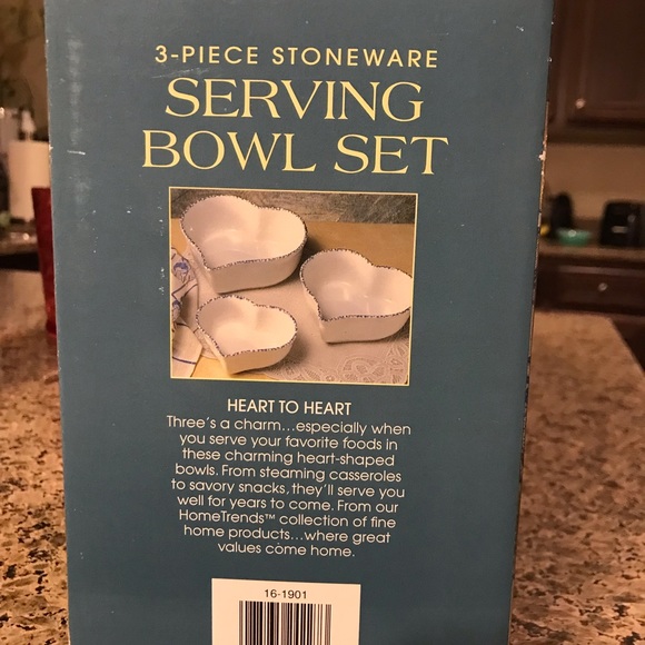 HomeTrends Heart-Shaped Serving Bowls - Picture 3 of 3